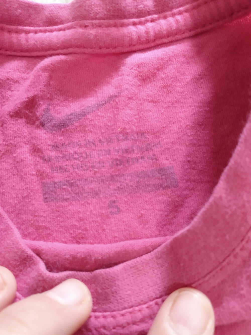 Nike Girls' Pink Heart Logo Tee - Picture 3 of 3